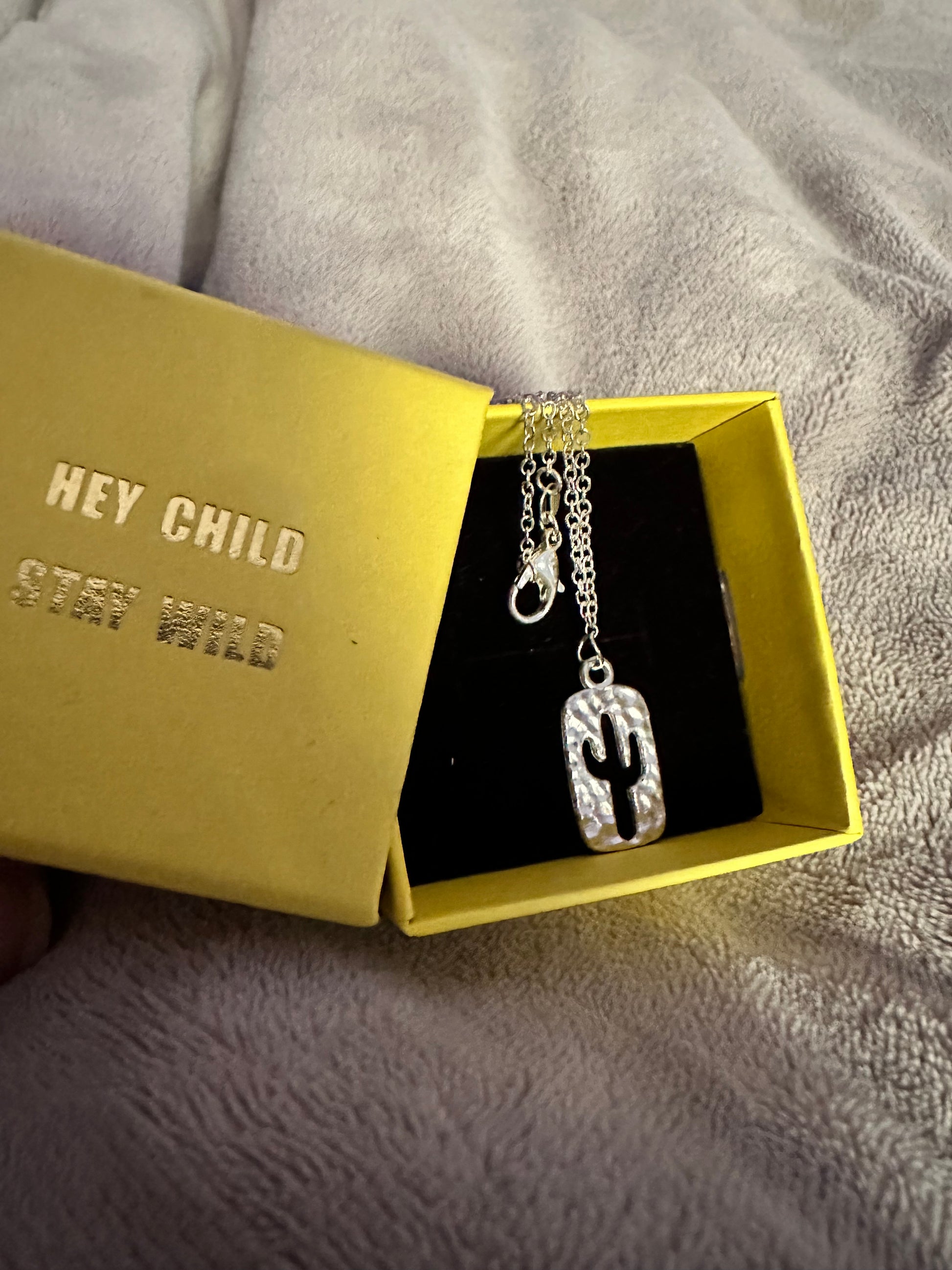 Cactus shield necklace