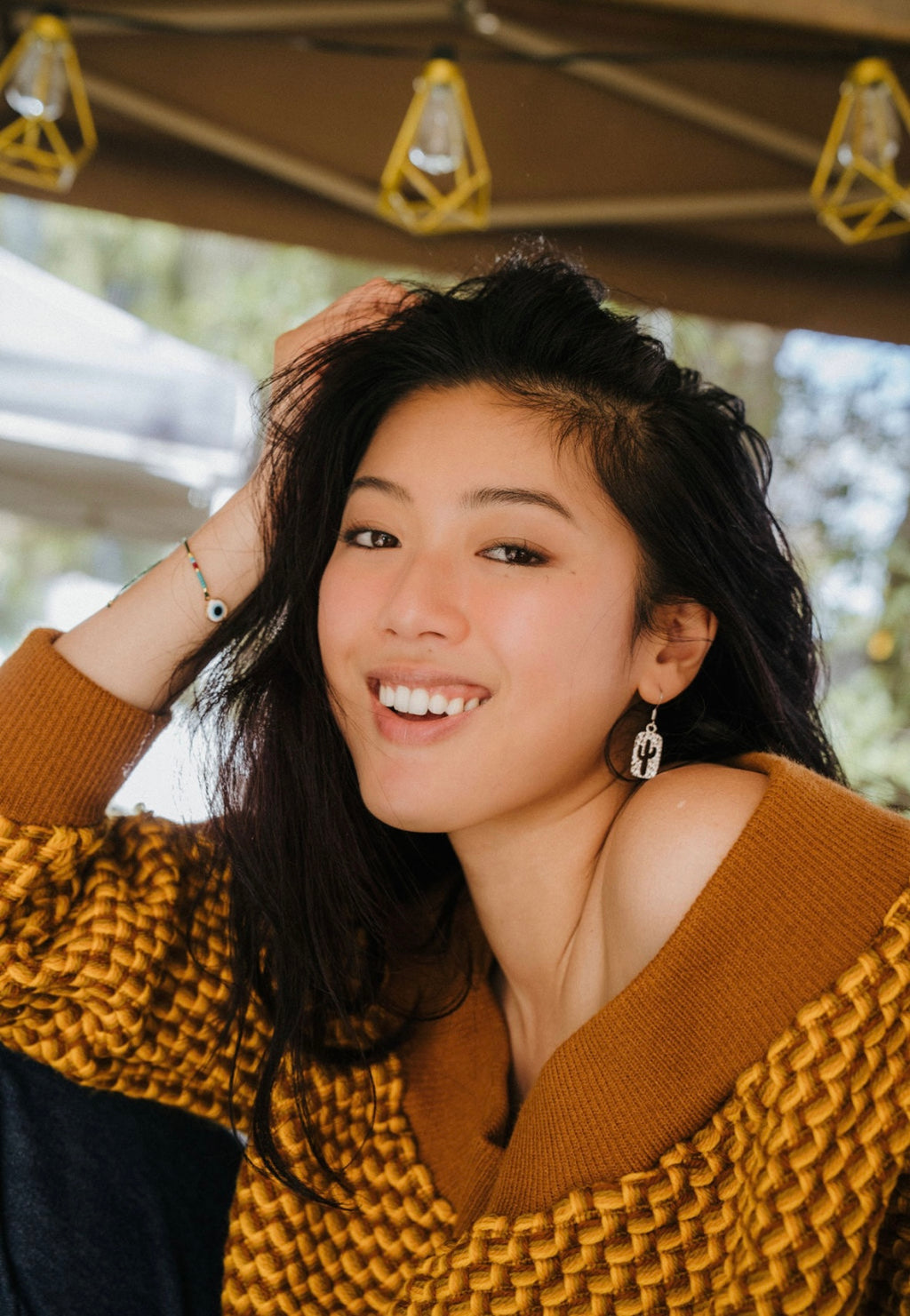 Cactus shield earrings