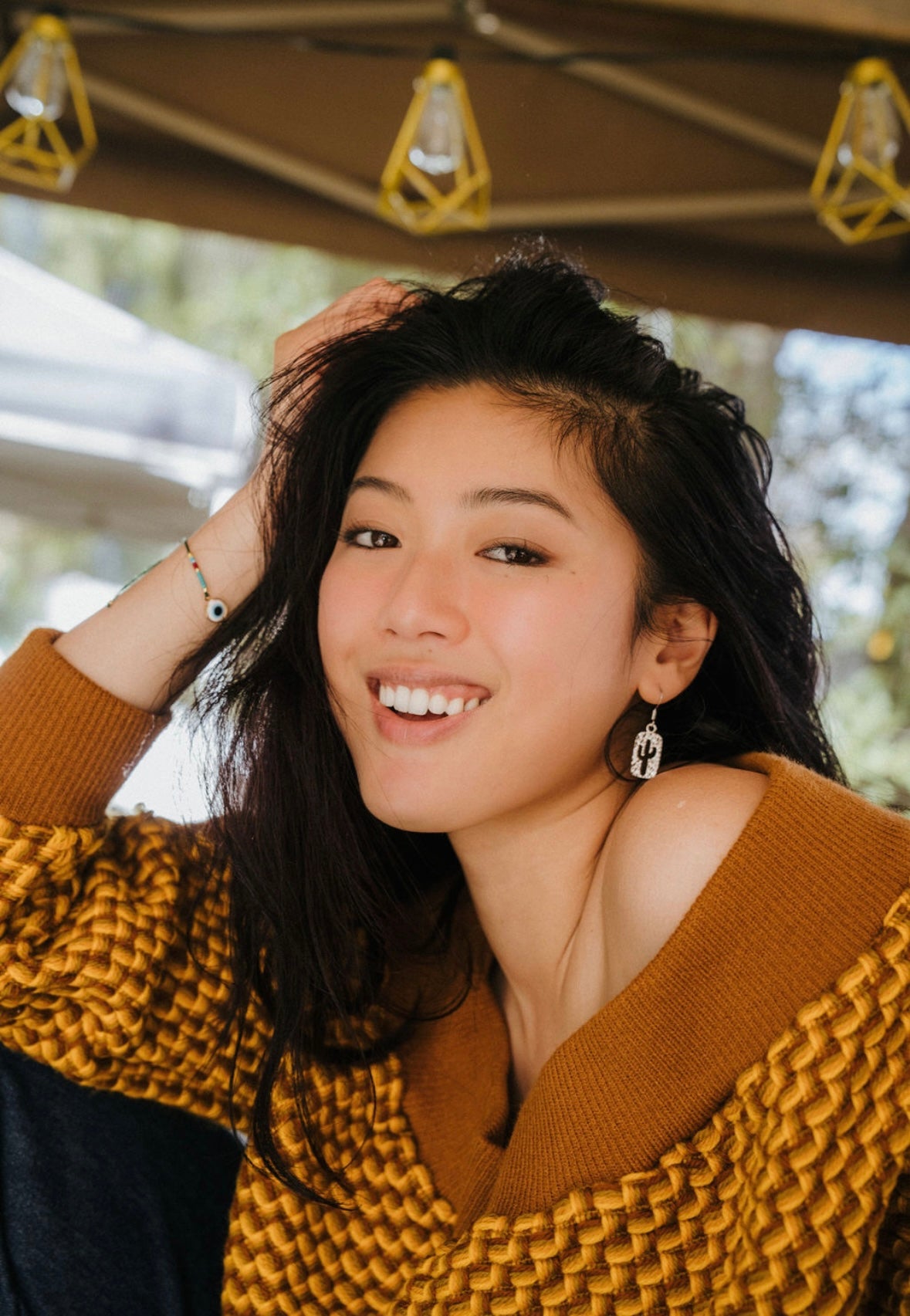 Cactus shield earrings