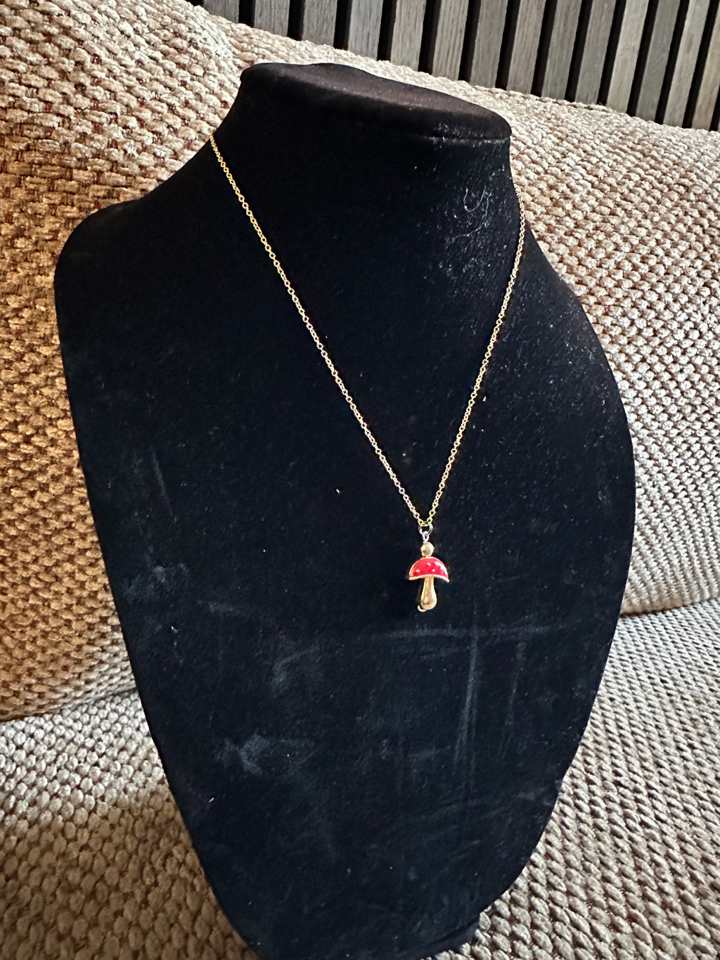 Red mushroom necklace