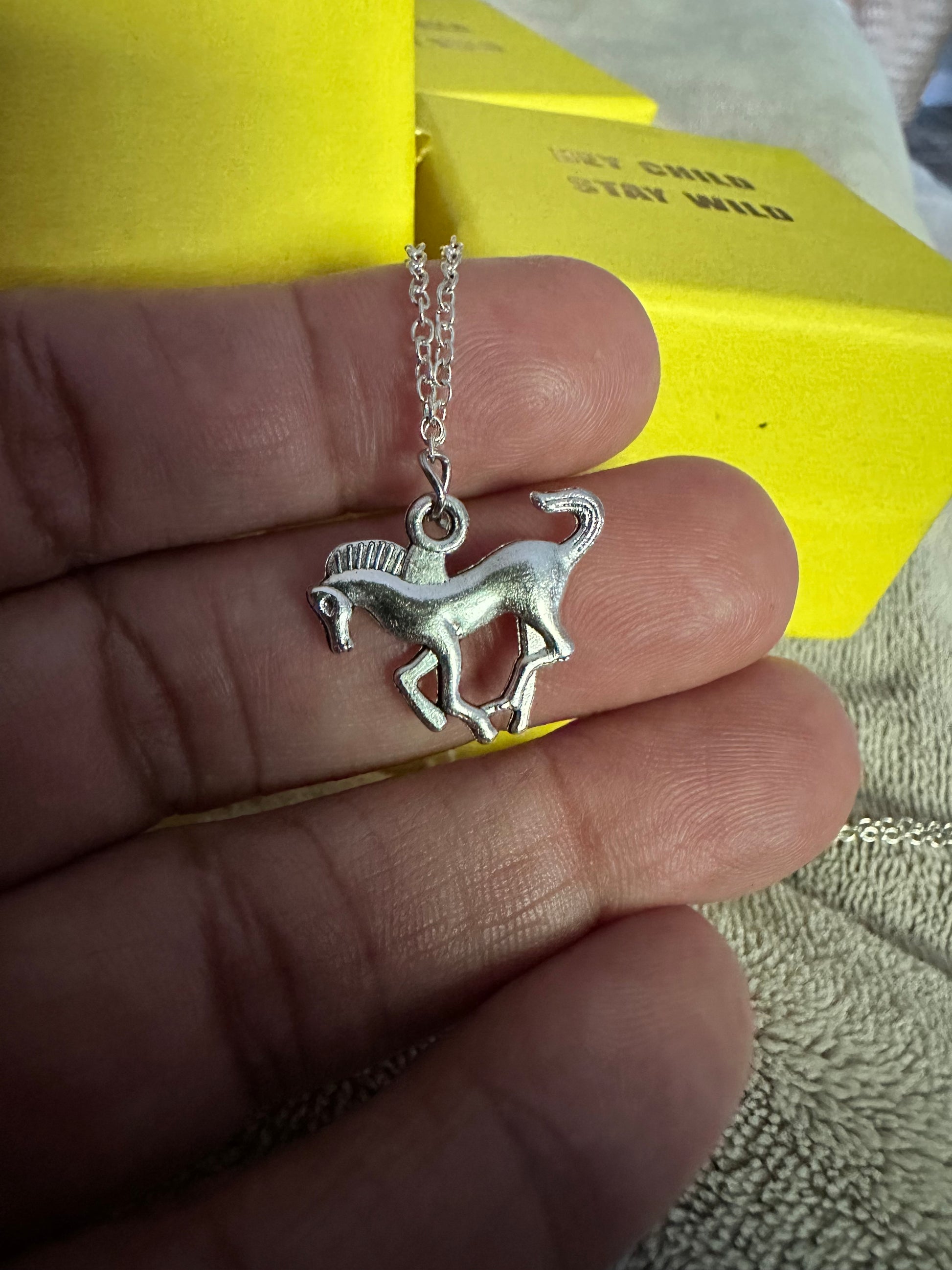 Riding horse necklace