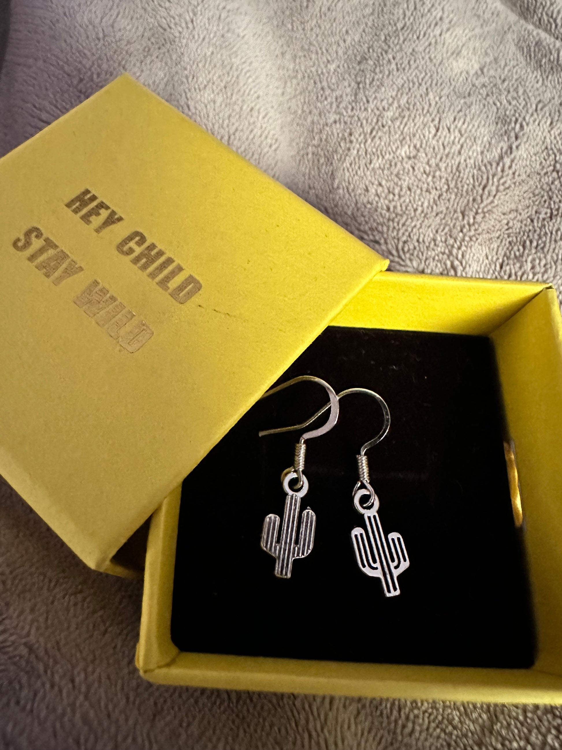 Tiny cactus earrings