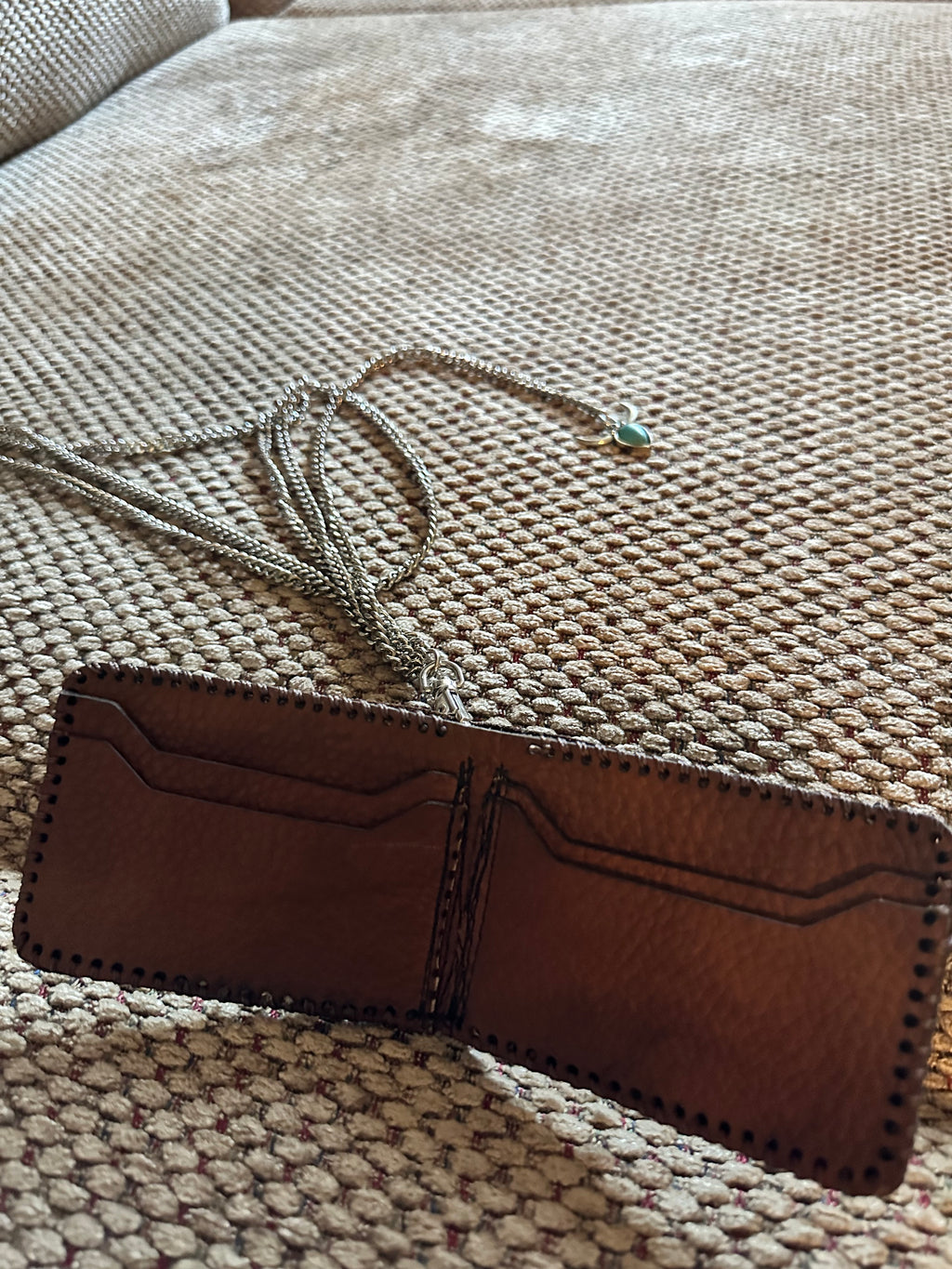 Chain wallet dark brown