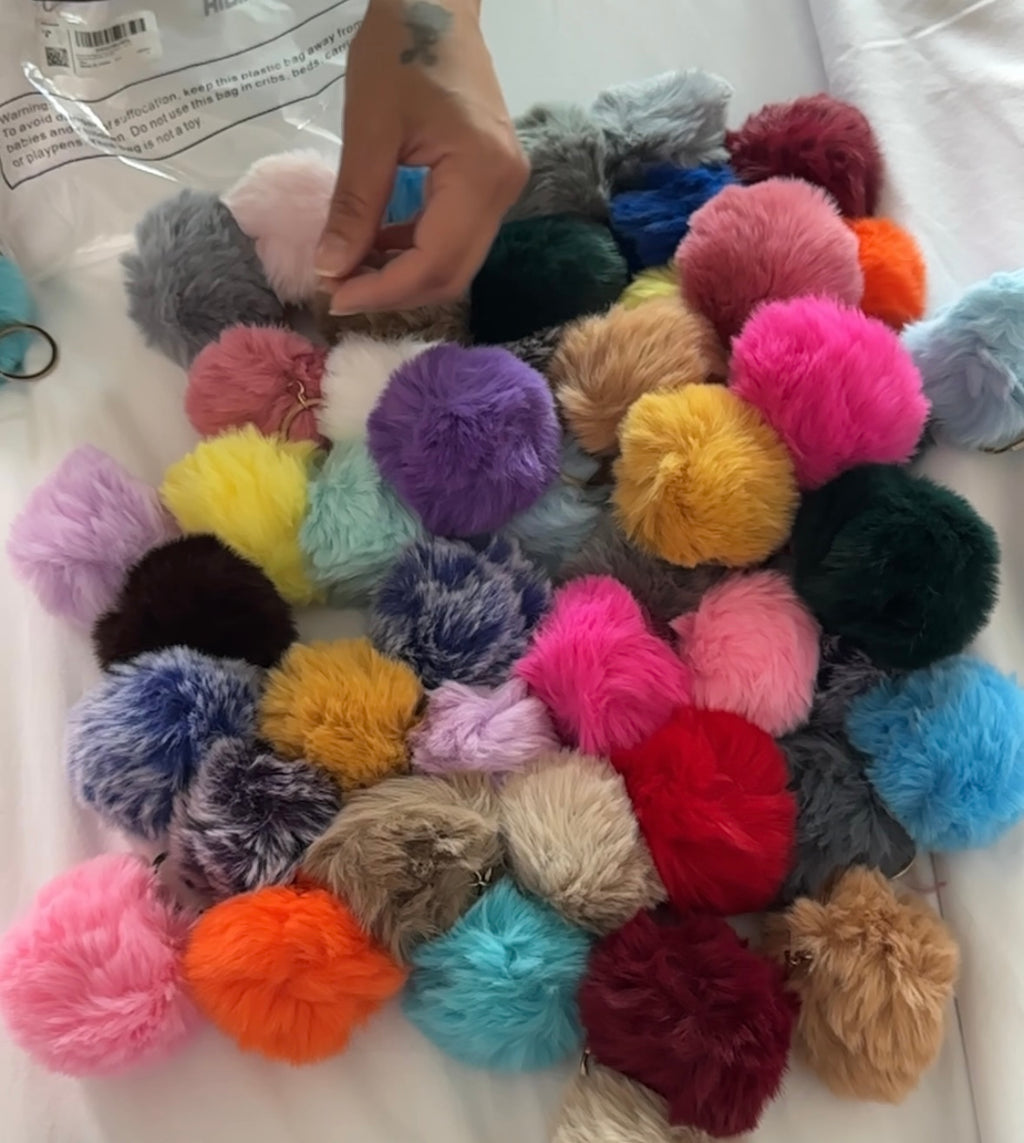 Fluffy keychain