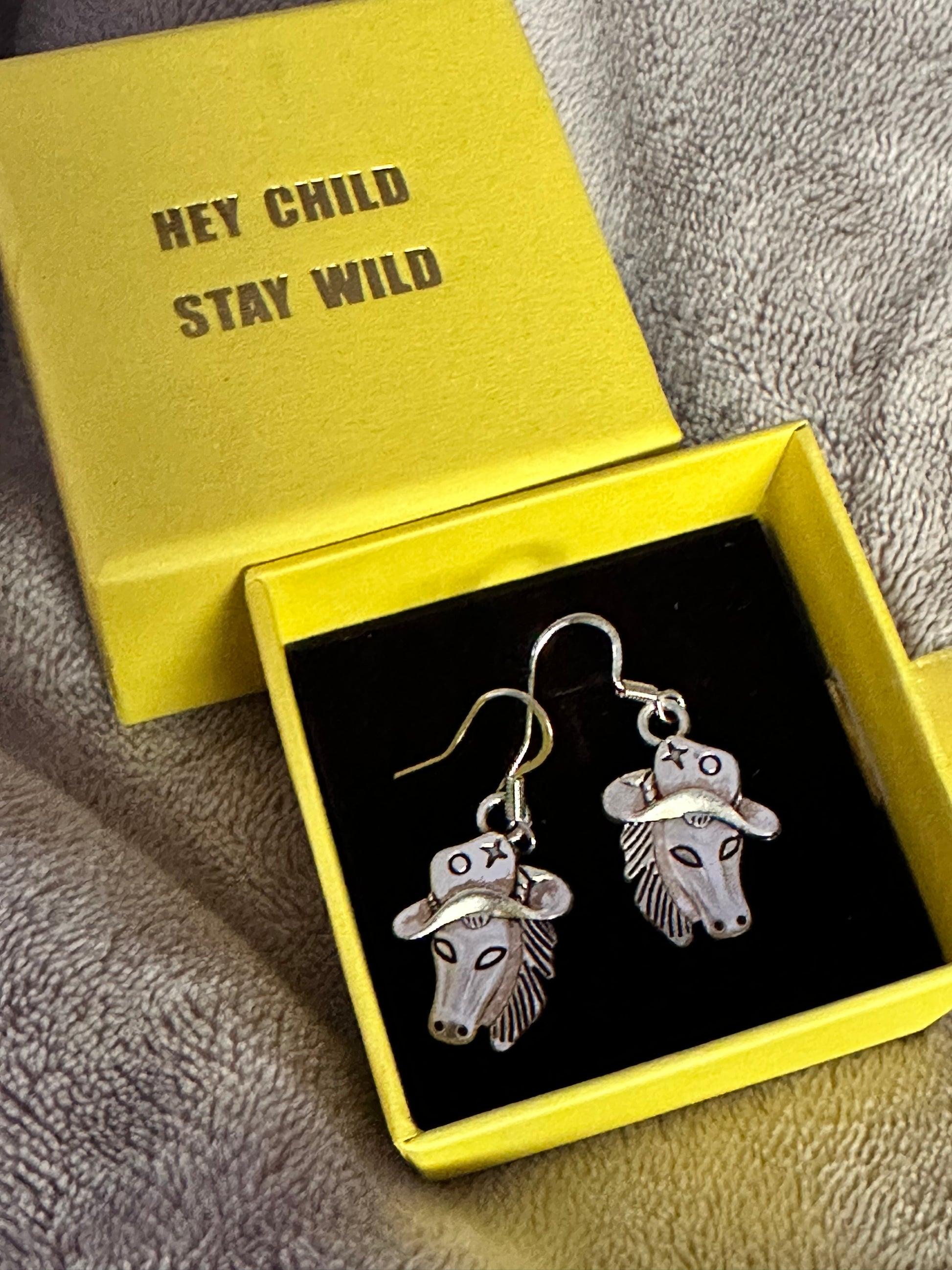 Horse head earrings