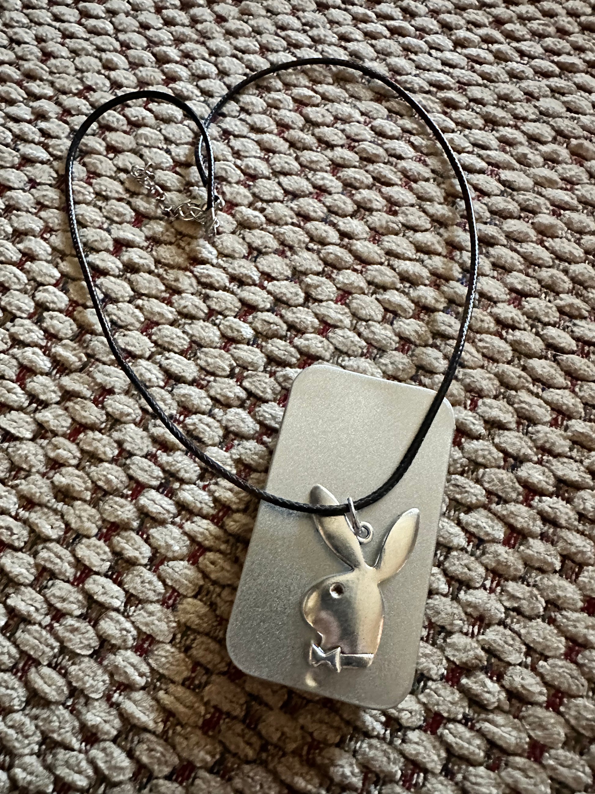 Playboy leather necklace