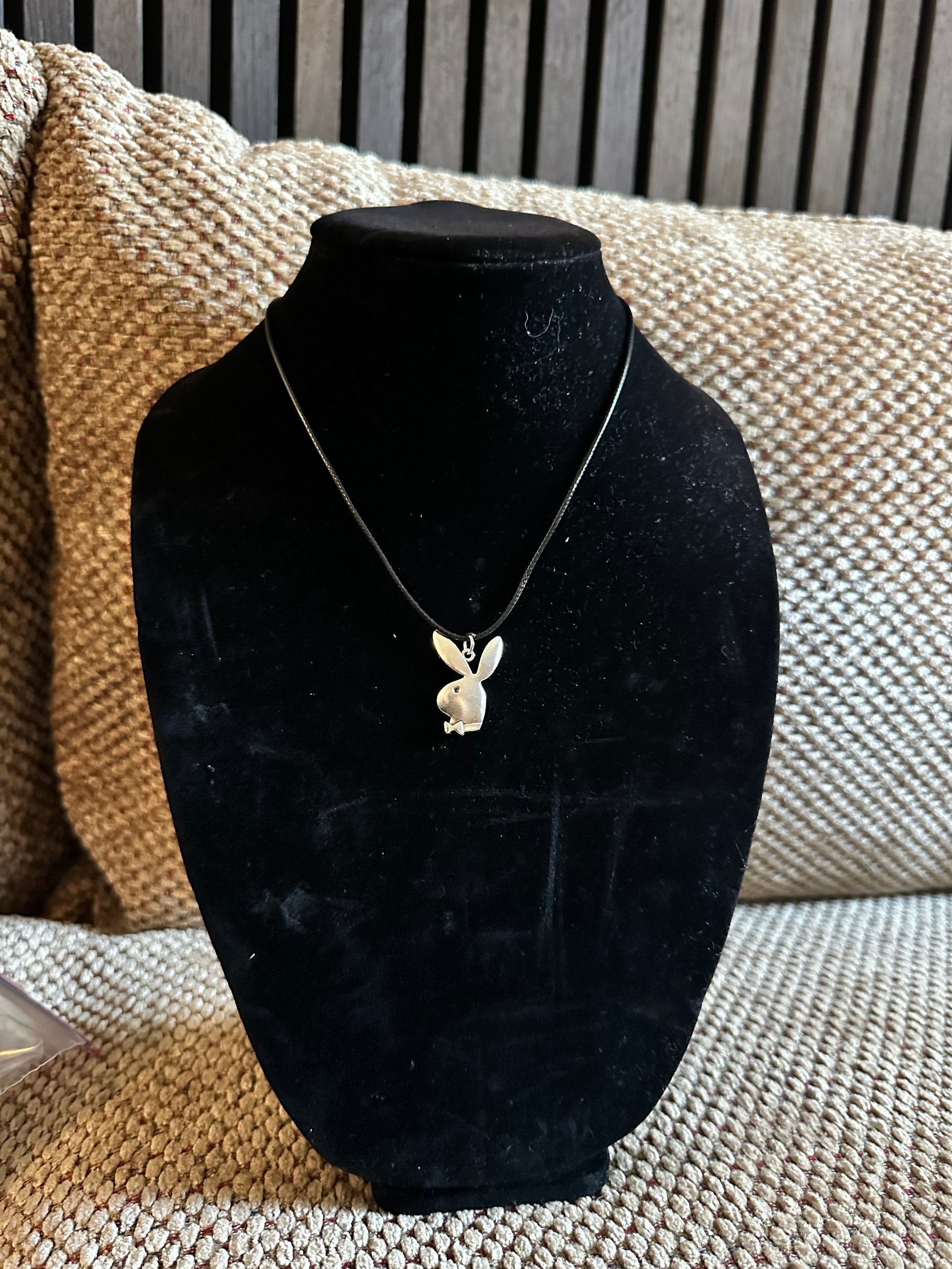 Playboy leather necklace