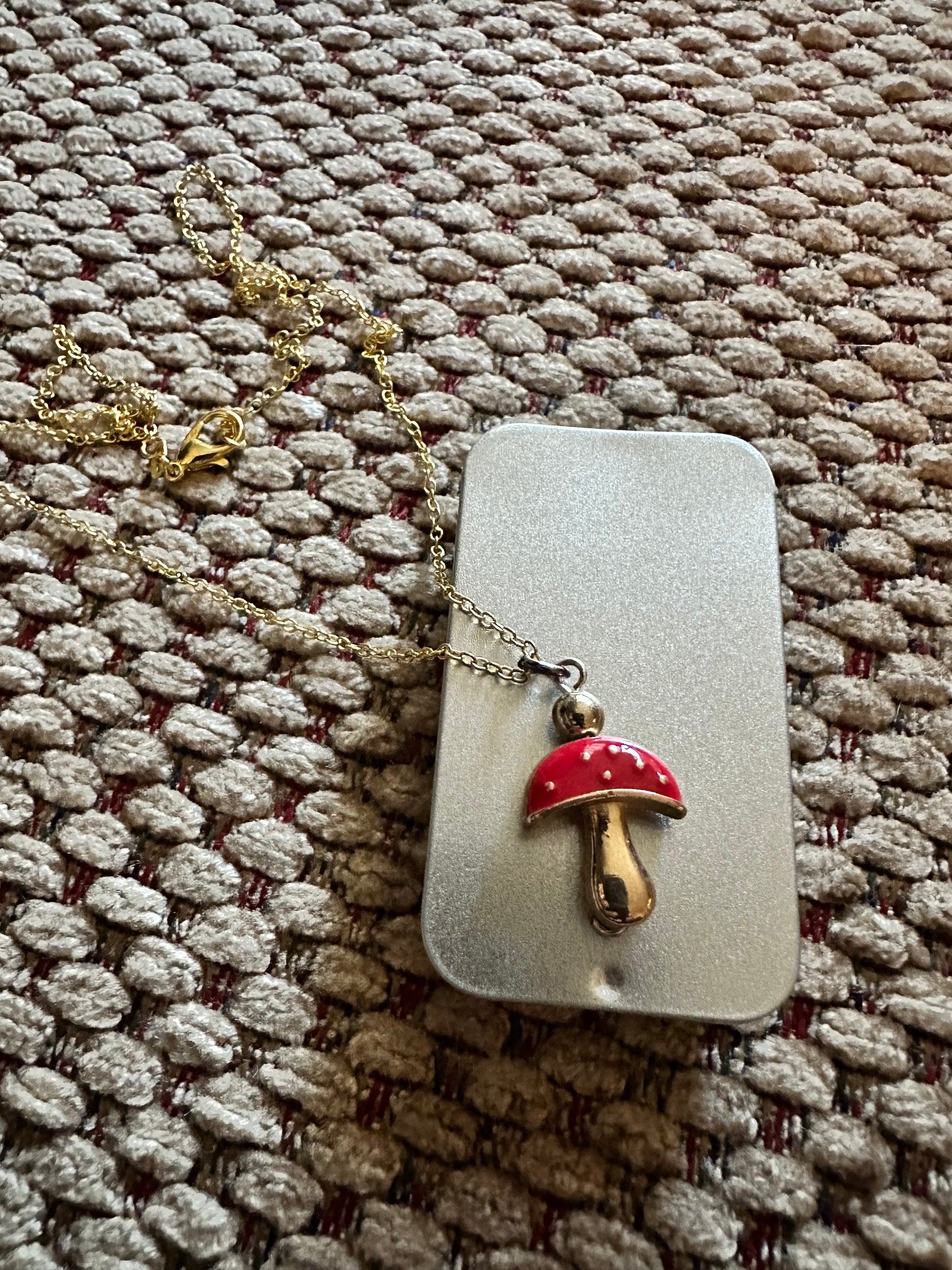 Red mushroom necklace