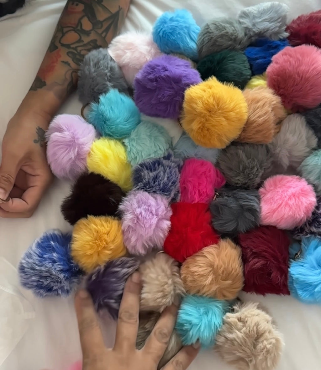Fluffy keychain