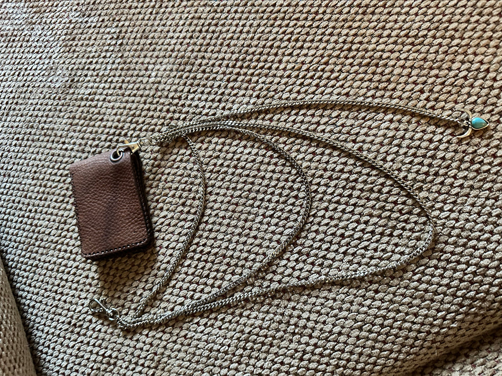 Chain wallet dark brown