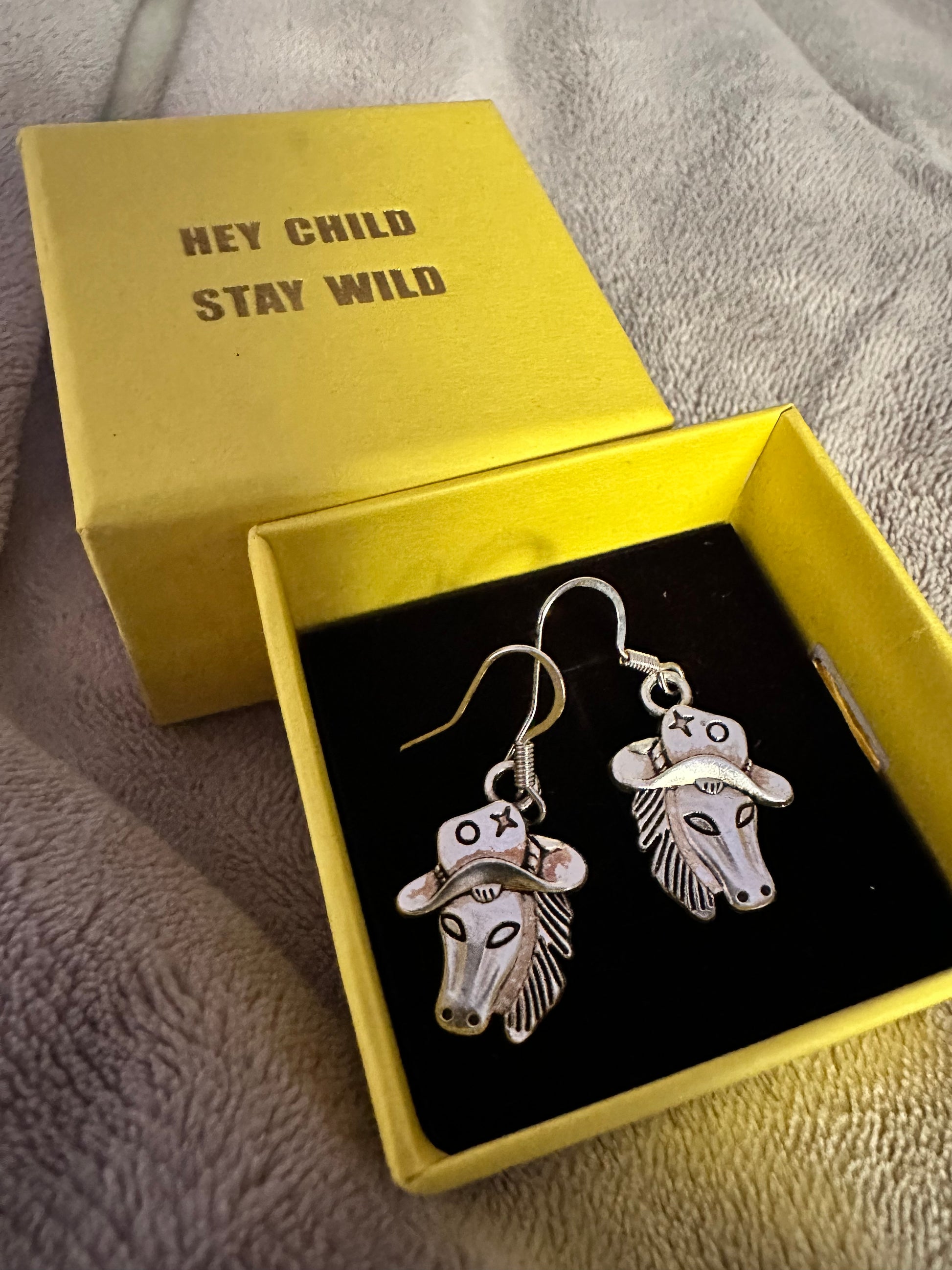 Horse head earrings