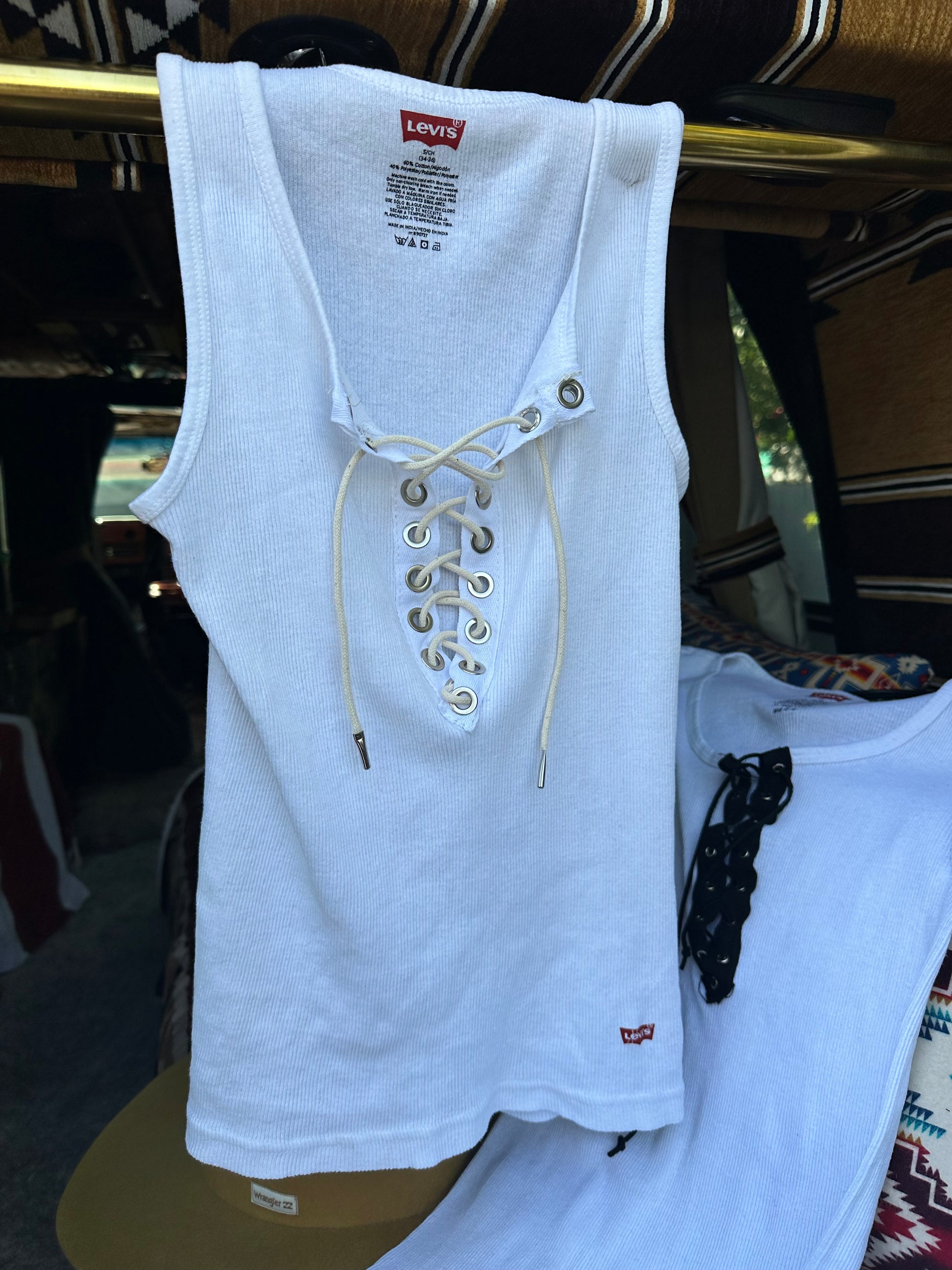 Levis white drawstring