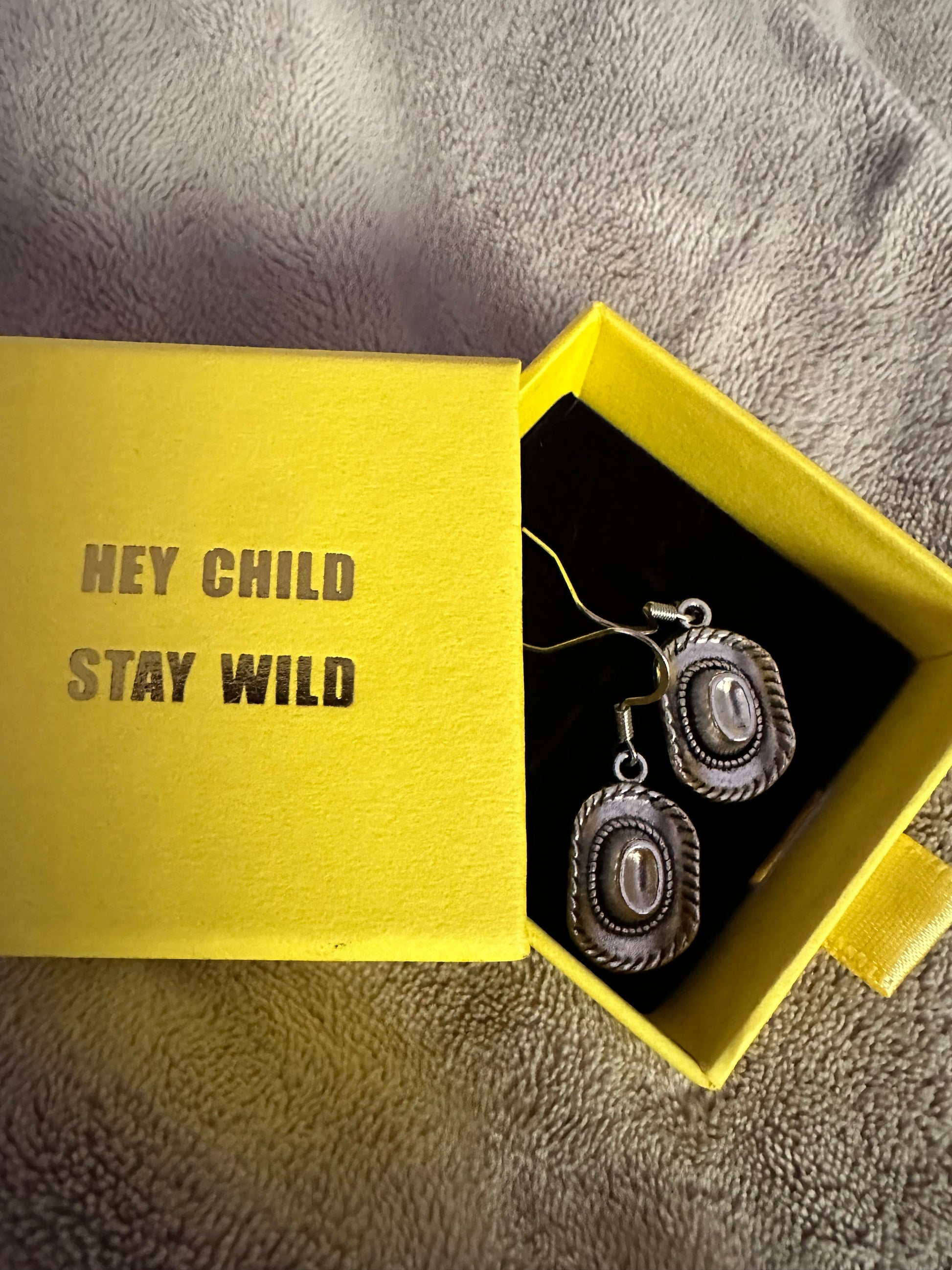 Cowboy hat earrings