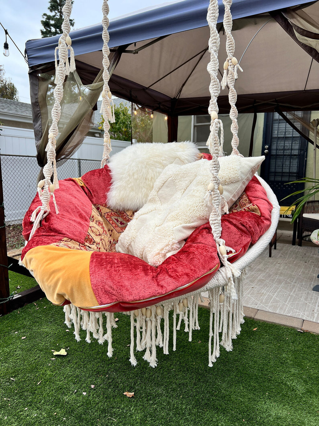Velvet Patch papasan cover