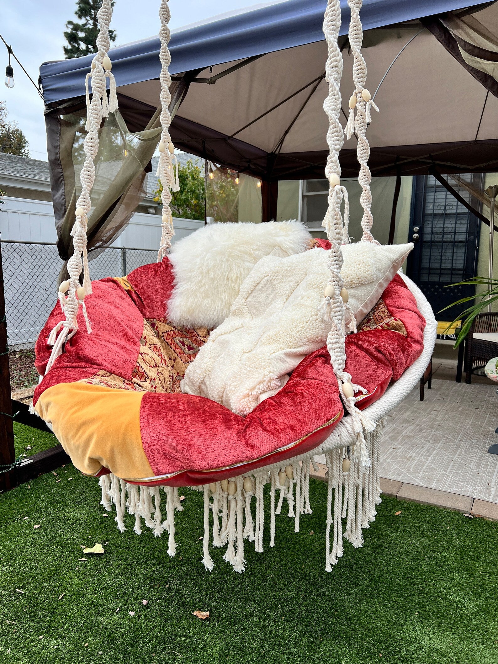 Velvet Patch papasan cover