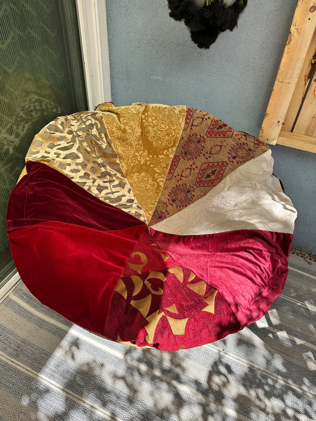 Velvet Patch papasan cover