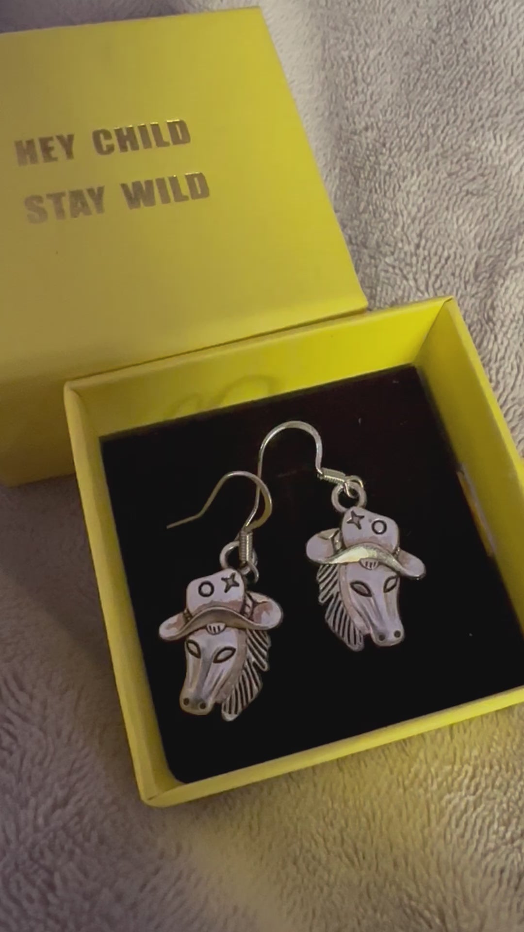 Horse head earrings