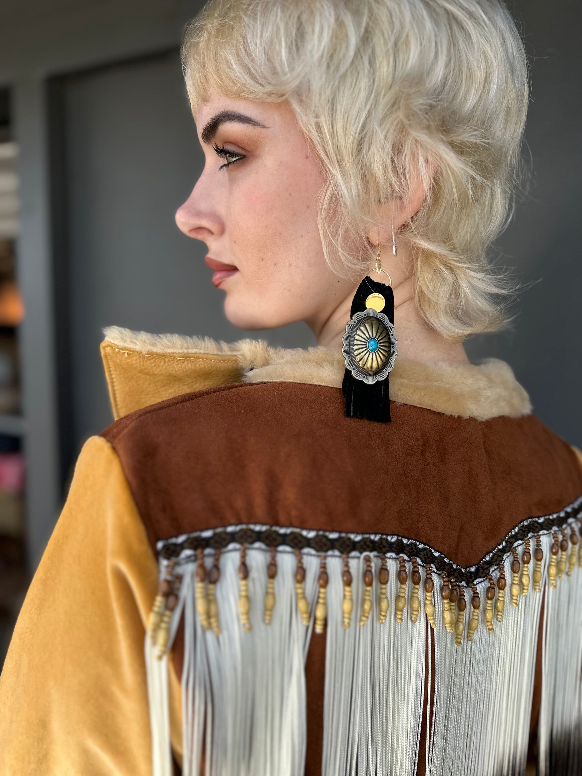 western earrings