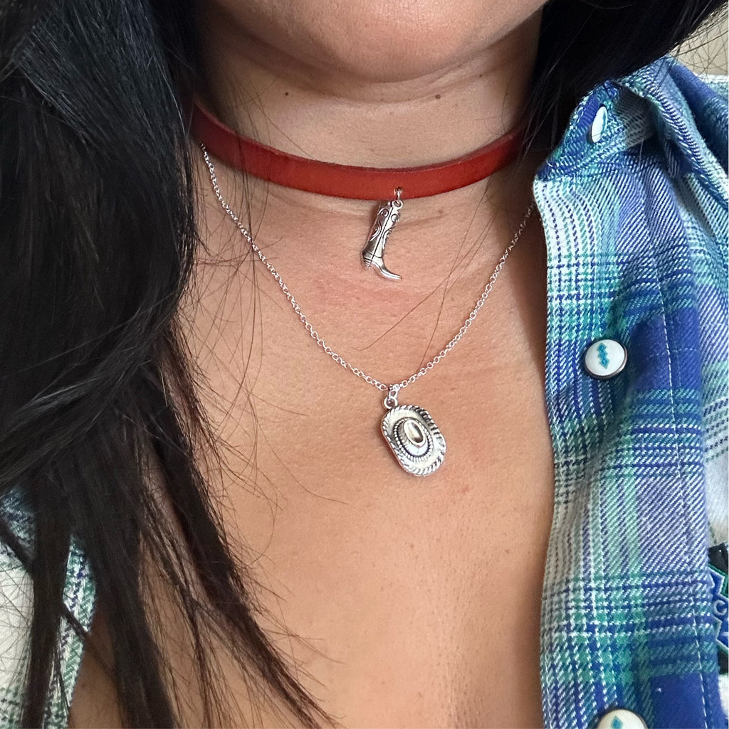 Western choker - cowboy hat 2